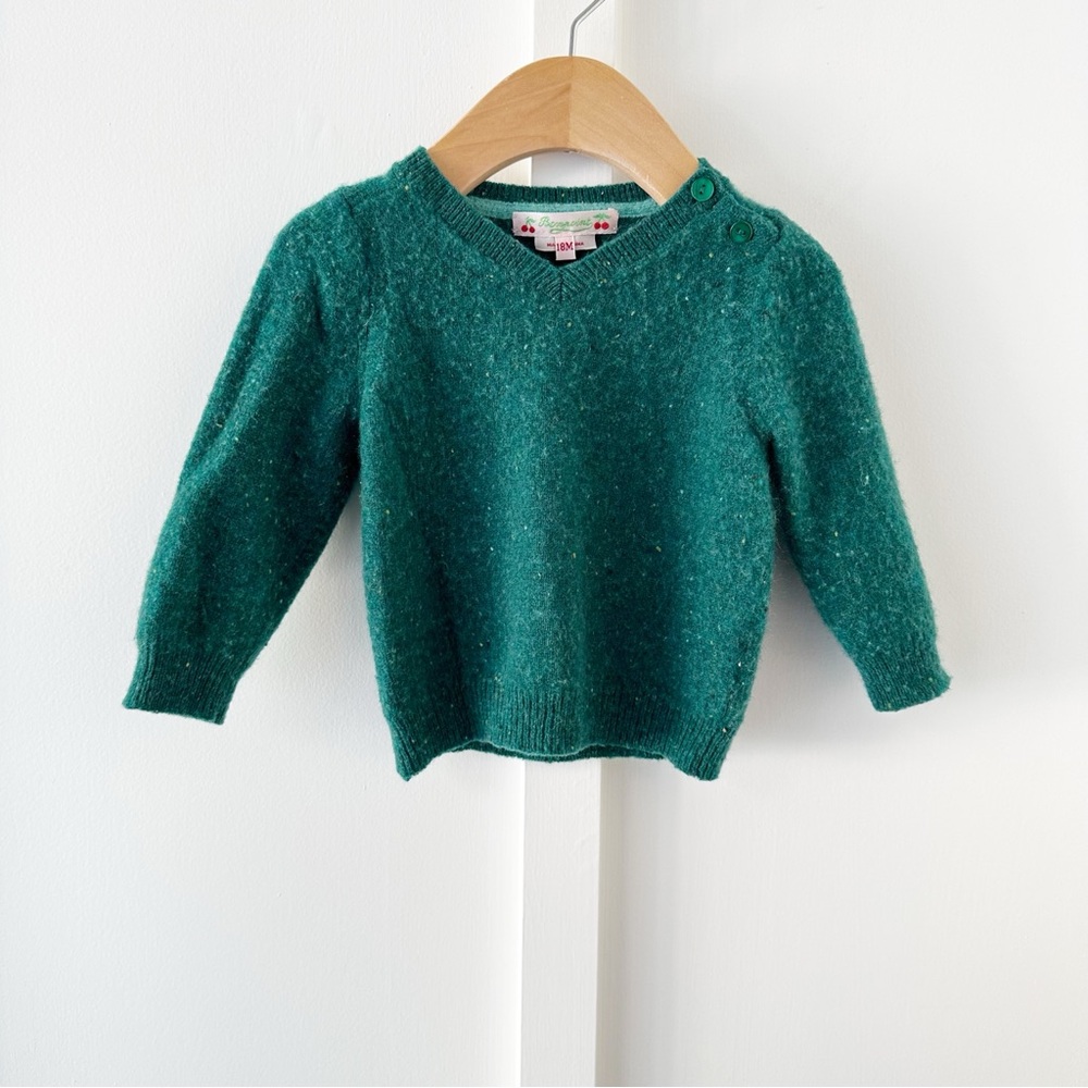 BONPOINT green cashmere sweater